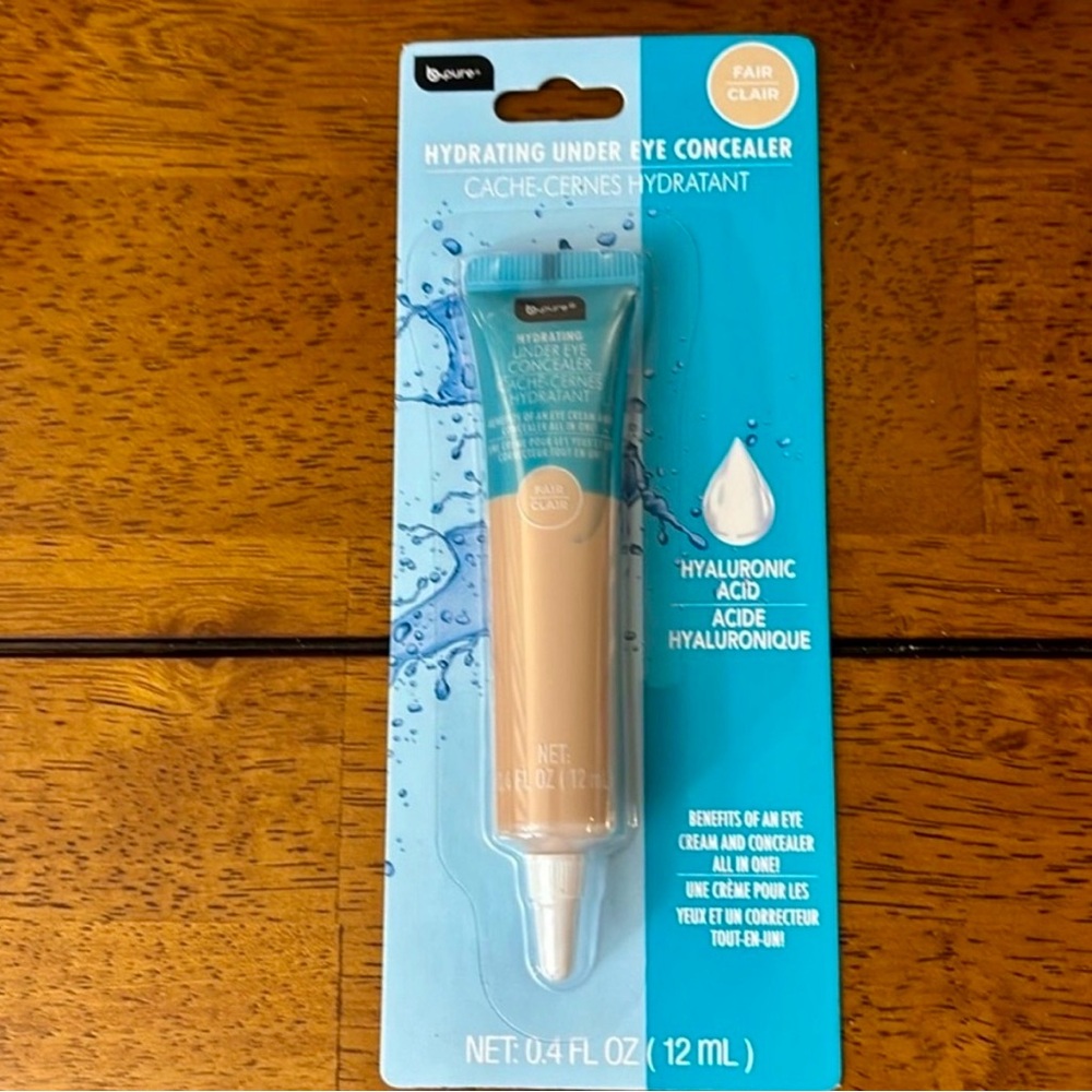 bpure® HYDRATING UNDER EYE CONCEALER. Fair/Claire with Hyaluronic Acid. Cream.